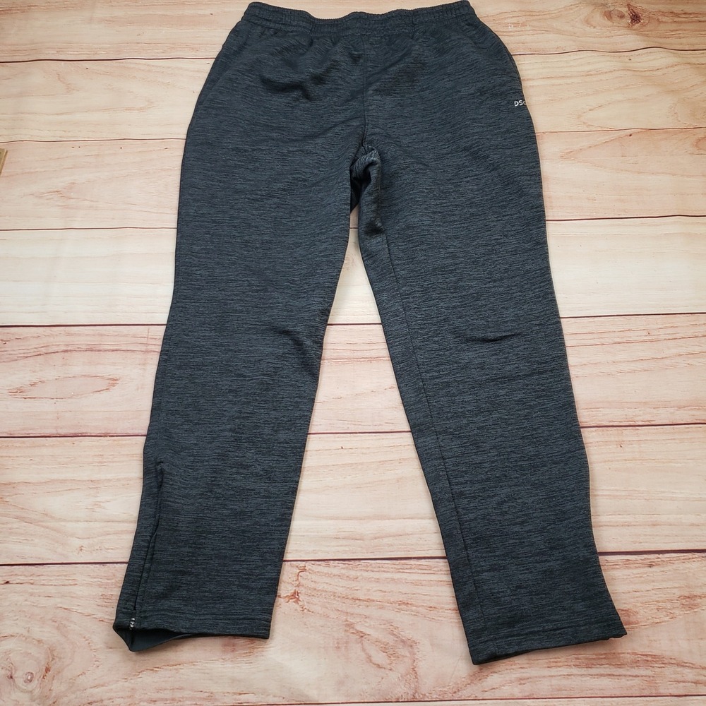 DSG‎ Sweatpants Mens Large Gray Outdoor Fleece Training Pants Ankle Zip Joggers